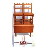 American Girl Doll Drop Side Table w/ 2 chairs