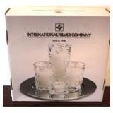 International Silver Co. Candle Holder Set w/ tray