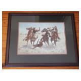 Aiding a Comrade by F Remington framed print