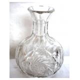 Cut Glass Water Bottle - 8.25" tall