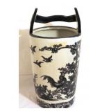 Transferware Bucket Vase - 19 x 8