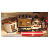 Shelf Lot of Assorted Items to include toaster