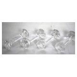 4 Crystal Glass Knife Rests - 3.5" long