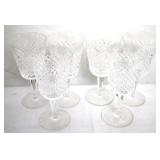 6 Waterford Glasses - 6.75" tall