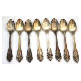8 Wallace Grand Baroque Demitasse Spoons