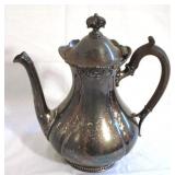 Silver Plate Teapot - 10" tall