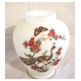 Painted Glass Vase - 7.5" tall