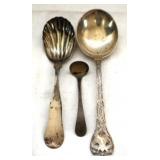 3 Sterling Spoons - 6, 7 & 3.5" long