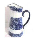 Blue & White Pitcher - 14" tall