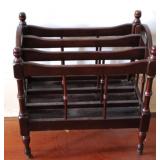 Mahogany Canterbury Magazine Rack