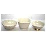 3 Lenox Bowls - 4.25" round
