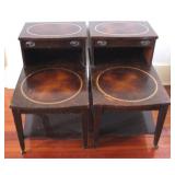 Regency pair mahogany end tables