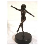 Bronze Nude Statue - 8.5" tall