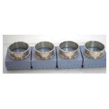 4 Sterling Silver Napkin Ring Holders w/ boxes