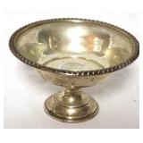 Weighted Sterling Compote 3" tall