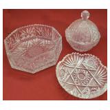 Group cut & pressed glass