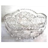 Press Cut Crystal Bowl - 9" round