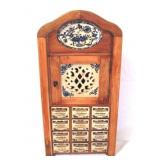 Vintage Spice Rack, blue & white porcelain