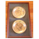 Set of Norman Rockwell Framed Plates