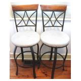 Pair of Bar Chairs - 17 x 18 x 46
