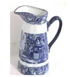 Blue & White Pitcher - 12" tall