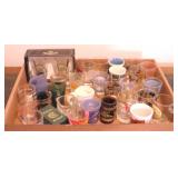 Tray Lot of Assorted Shot Glasses