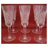6 Waterford Glasses - 7.25" tall