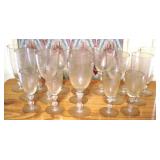 17pcs Cut Stemware, assorted heights