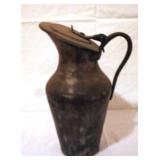 Antique Metal Pitcher w/ flip lid