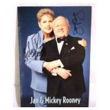 Jan & Mickey Rooney Signed Booklet