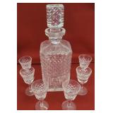 Waterford Decanter w/ 6 Waterford cordials