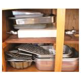 Cabinet Lot of Assorted Pans