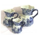 Set Transferware Pitchers - 3pcs