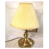 Brass Adjustable Arm Lamp - 15.5 tall