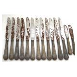 14 Sterling Handle Knives - 9 & 6" long