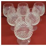 6 Waterford brandy sniffer stems, 5"