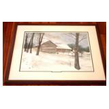 Last Leaves of November print signed by M. Sloan