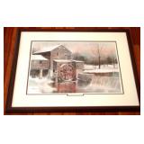 Snowfall at Pigeon Forge print signed by M. Sloan