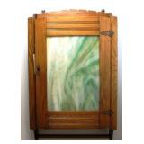 Slag Glass Medicine Cabinet, wall mount