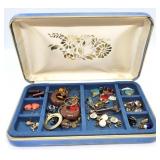 Earring Case w/ assorted Earrings