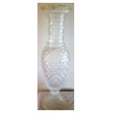 Cut Glass Vase - 28" tall