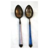 2 Sterling Demitasse Spoons - 4" long