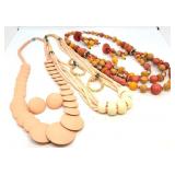 Lot of 3 Costume Necklaces w/ matching earrings