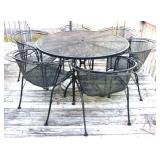 7pc Iron Patio Dining Set