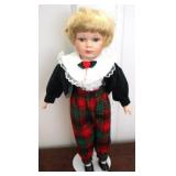 Leonardo Porcelain Boy Doll w/ Stand - 17" tall