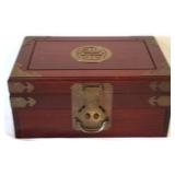 Oriental Wood Jewelry Box - 12 x 8 x 6