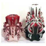 2 Holiday Art Wax Candles