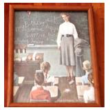 Framed Norman Rockwell Print - 15 x 12