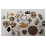Assorted vintage pins
