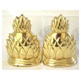 Pair of Brass Bookends, 5 x 7